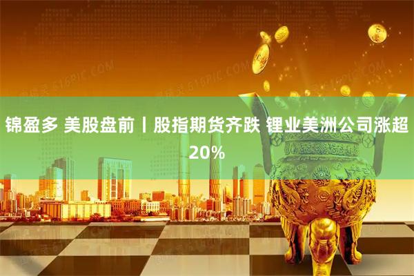 锦盈多 美股盘前丨股指期货齐跌 锂业美洲公司涨超20%