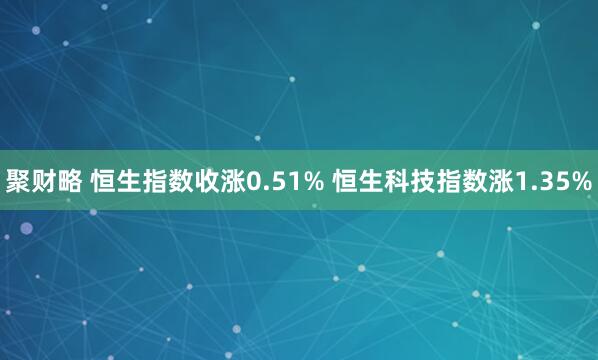 聚财略 恒生指数收涨0.51% 恒生科技指数涨1.35%