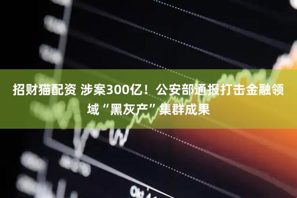 招财猫配资 涉案300亿！公安部通报打击金融领域“黑灰产”集群成果