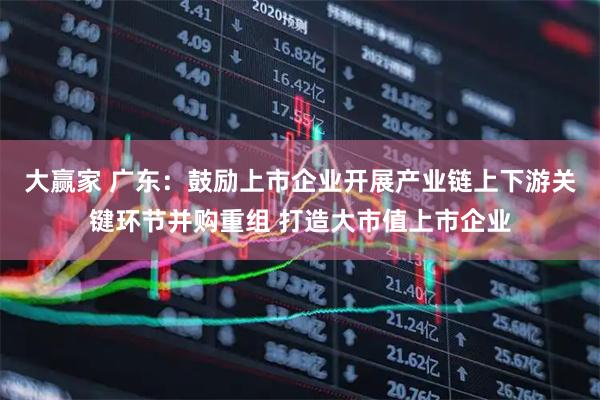 大赢家 广东：鼓励上市企业开展产业链上下游关键环节并购重组 打造大市值上市企业